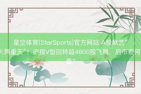 星空体育(StarSports)官方网站 A股献艺“冰火两重天”!沪指V型回转超4800股飞腾,后市若何看?