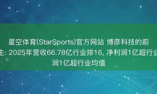 星空体育(StarSports)官方网站 博彦科技的前世今生: 2025年营收66.78亿行业排16， 净利润1亿超行业均值